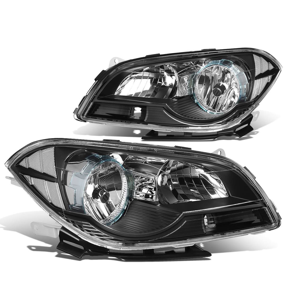 08-12 Chevrolet Malibu Black Housing Clear Corner Headlights