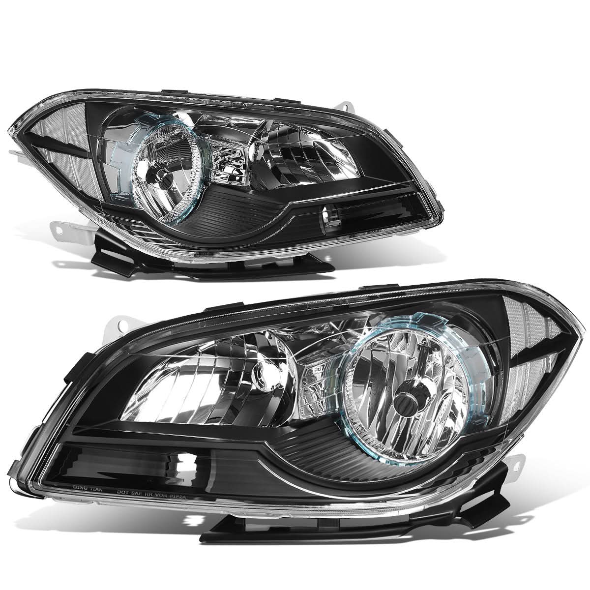 08-12 Chevrolet Malibu Black Housing Clear Corner Headlights