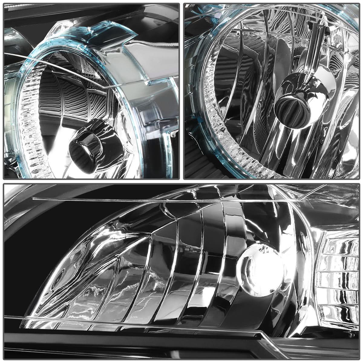 08-12 Chevrolet Malibu Black Housing Clear Corner Headlights