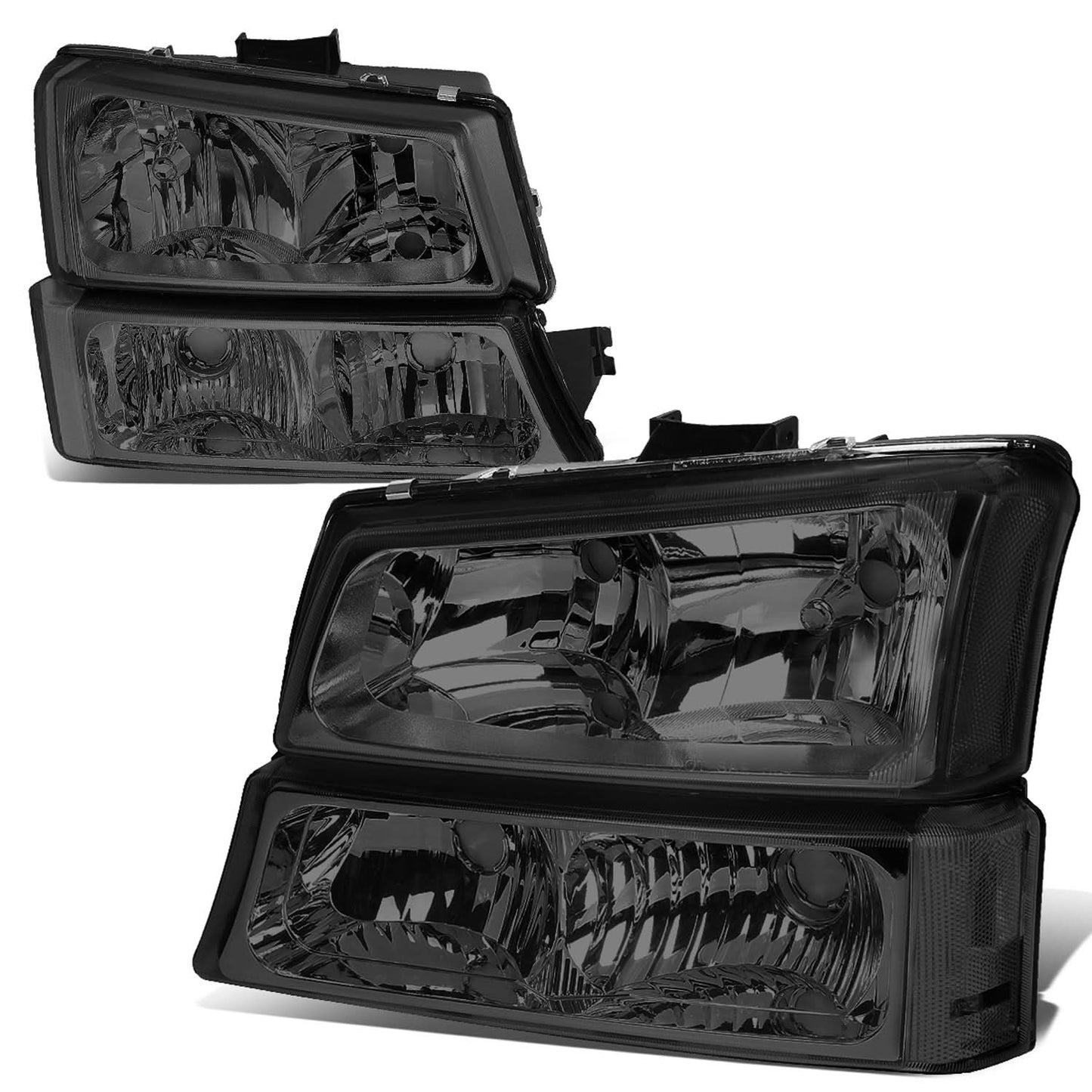 03-06 Chevrolet Silverado / Avalanche Smoke Headlights - Clear Corner