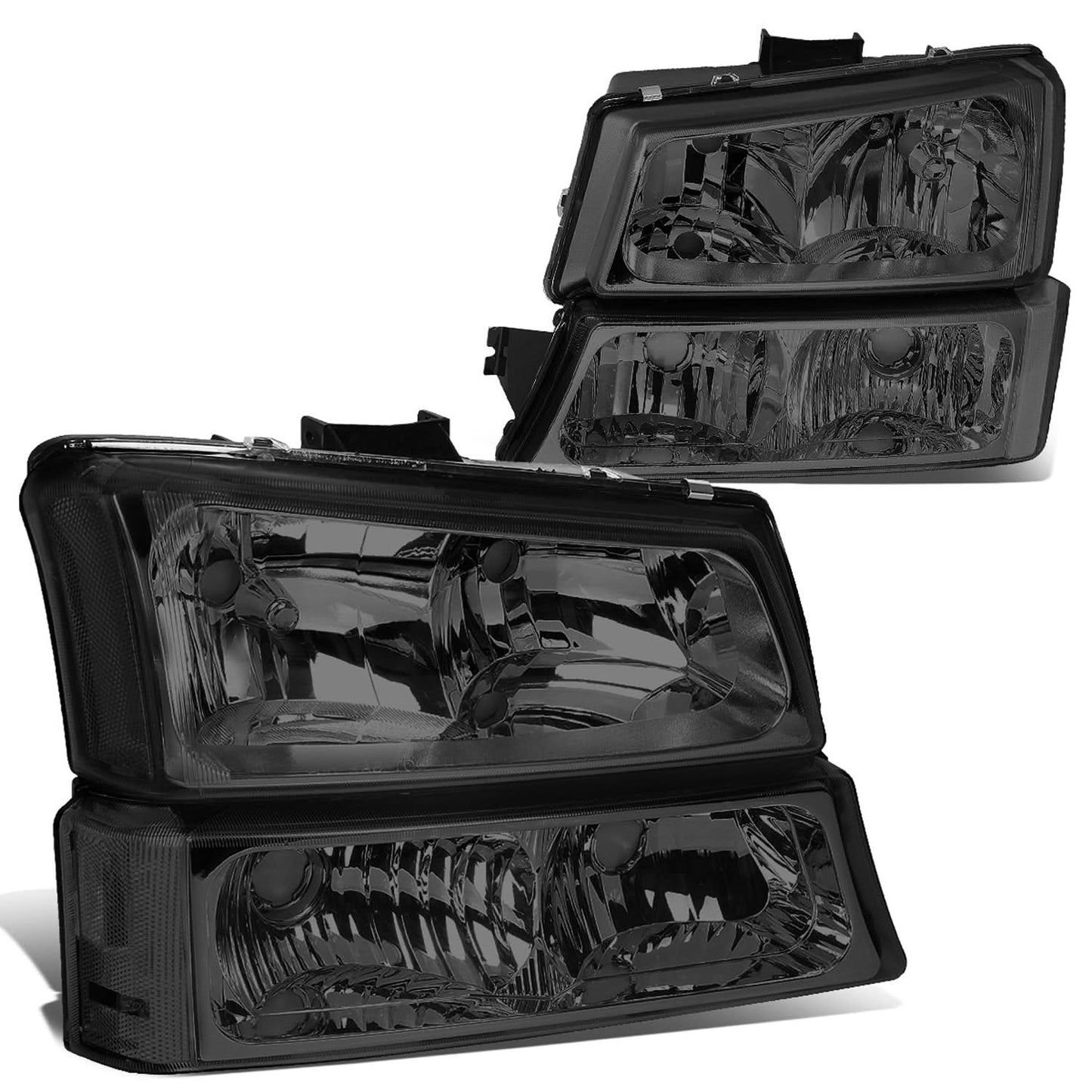 03-06 Chevrolet Silverado / Avalanche Smoke Headlights - Clear Corner