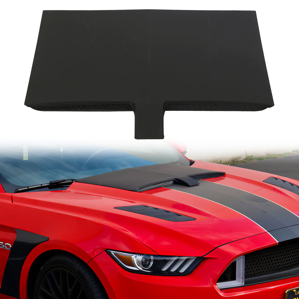 2015-2017 Ford Mustang M Type Black Air Hood Vent Scoop PP