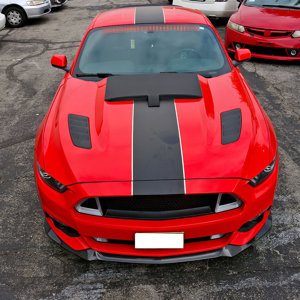 2015-2017 Ford Mustang M Type Black Air Hood Vent Scoop PP