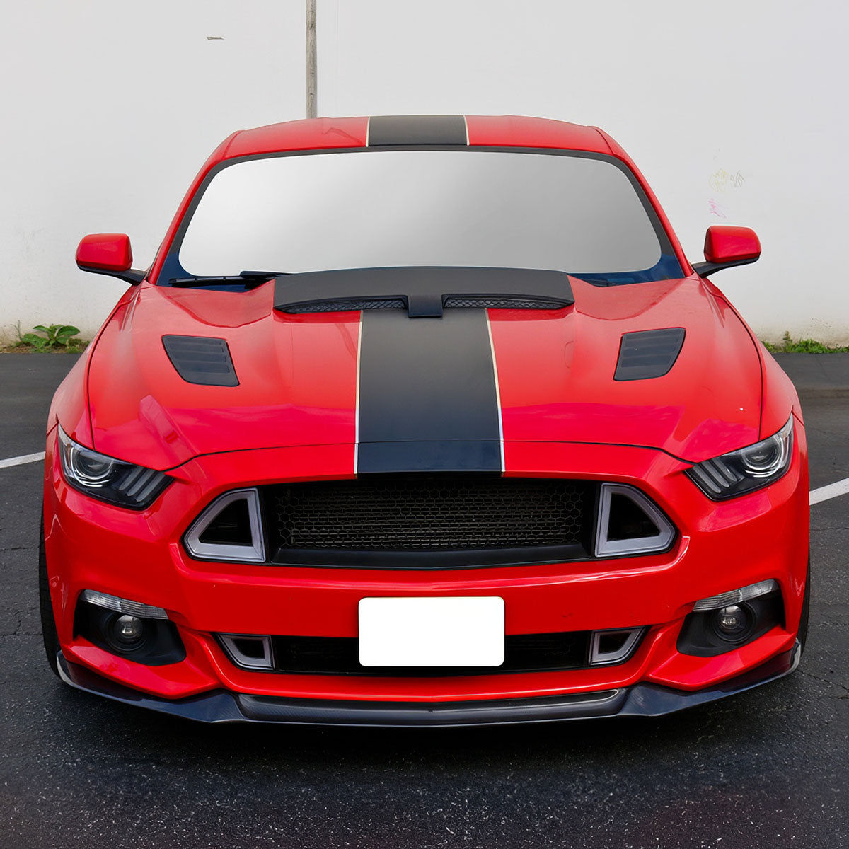 2015-2017 Ford Mustang M Type Black Air Hood Vent Scoop PP