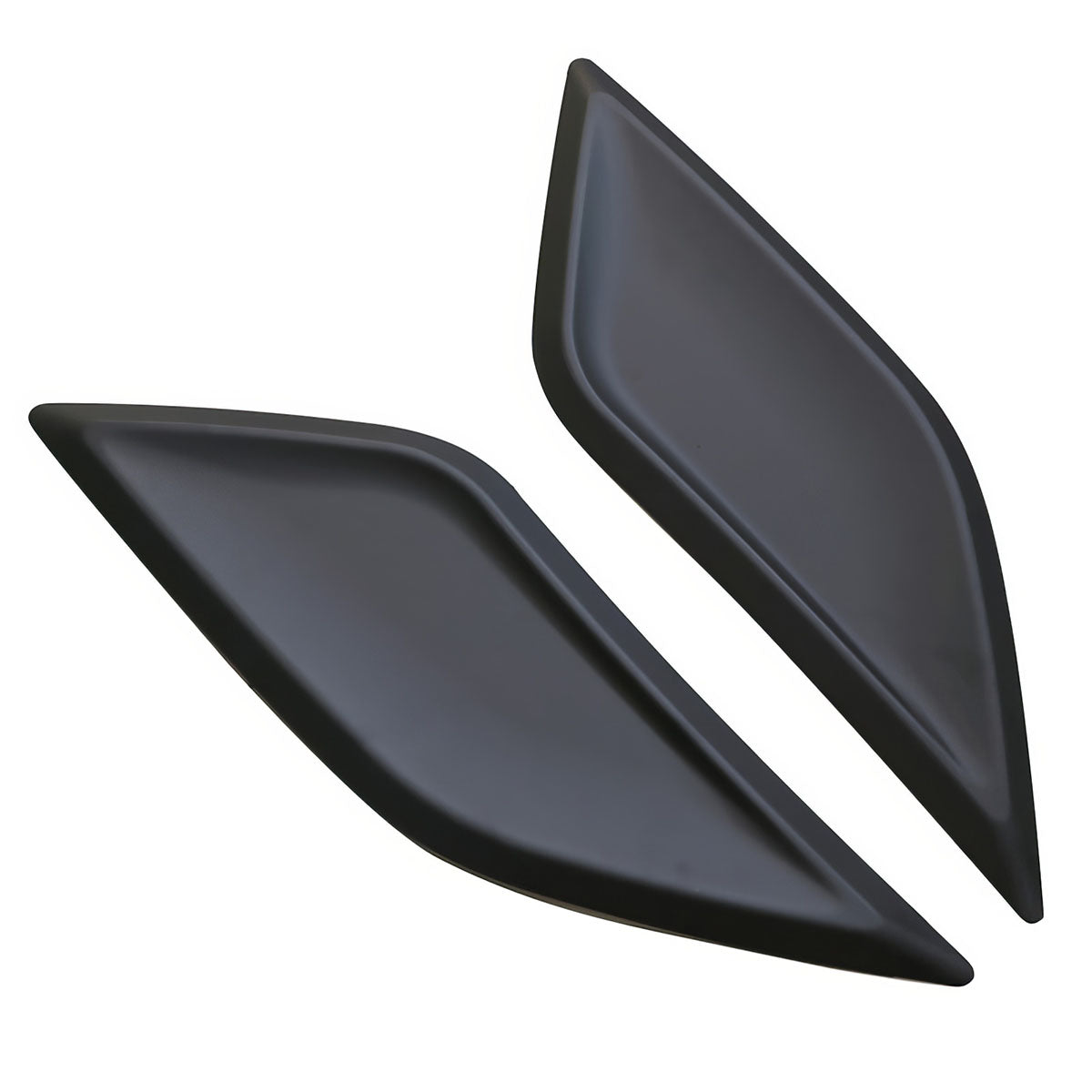 2016-2020 Honda Civic 10th Gen V1 Black Front Hood Scoop Vents ABS 2PC