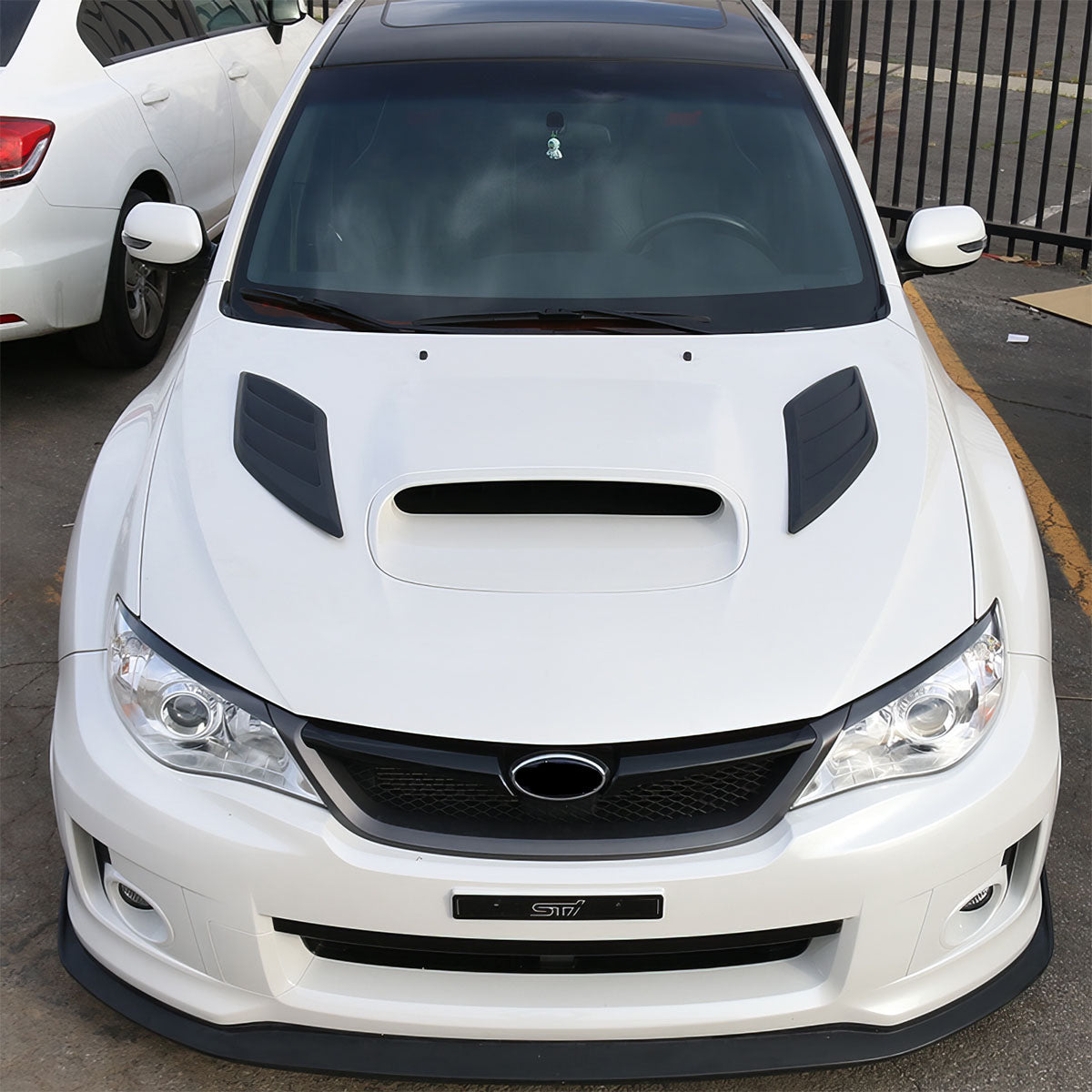 2016-2020 Honda Civic V3 Unpainted Air Flow Hood Vent Scoop ABS