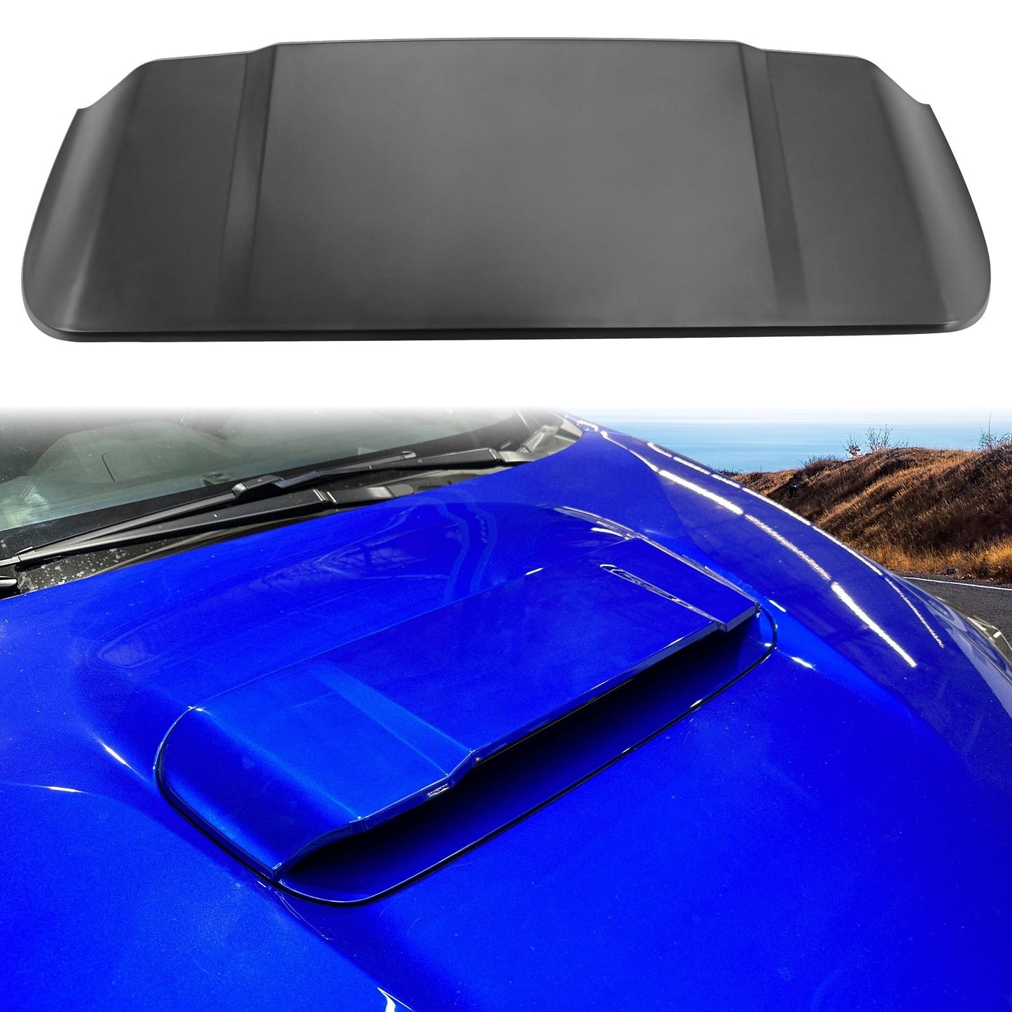 2022-2025 Subaru WRX D Style Unpainted Black Front Hood Bonnet Cover
