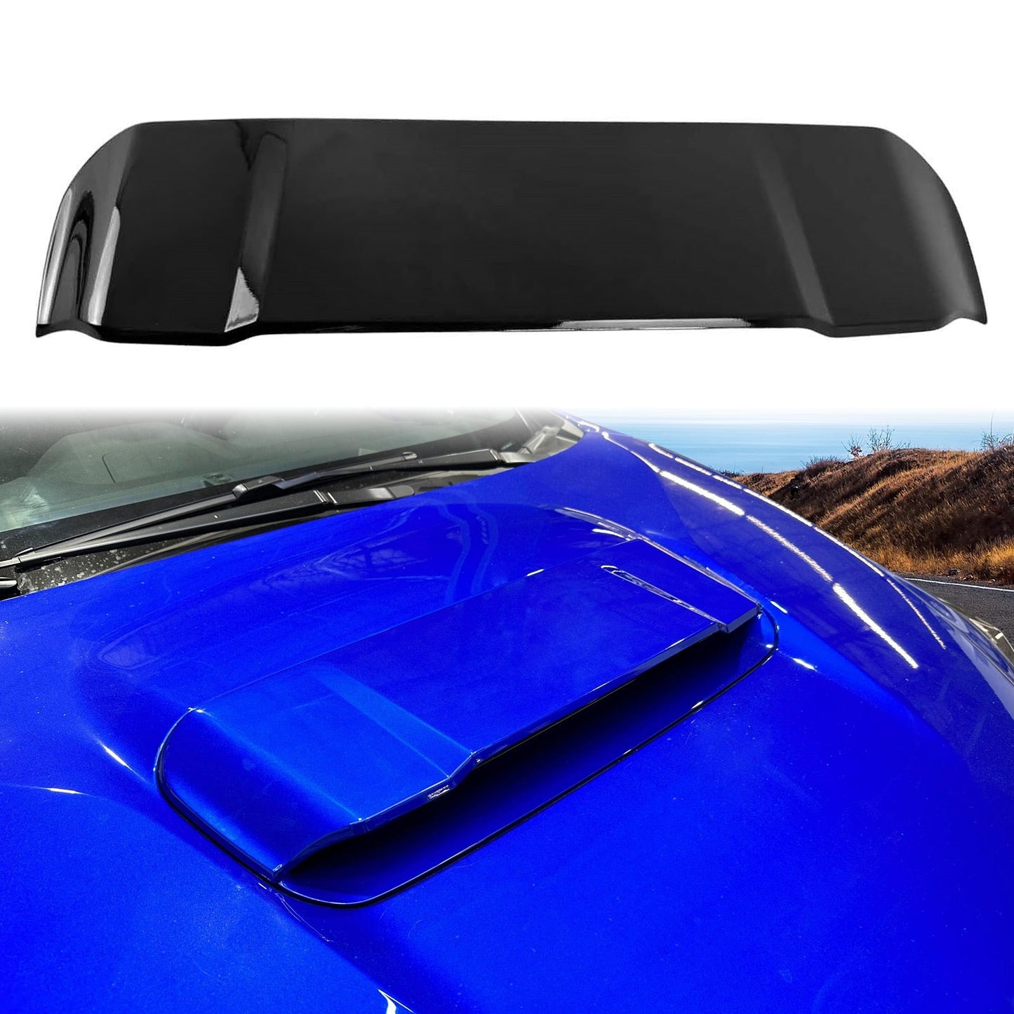 2022-2025 Subaru WRX D Style Gloss Black Front Bumper Hood Vent