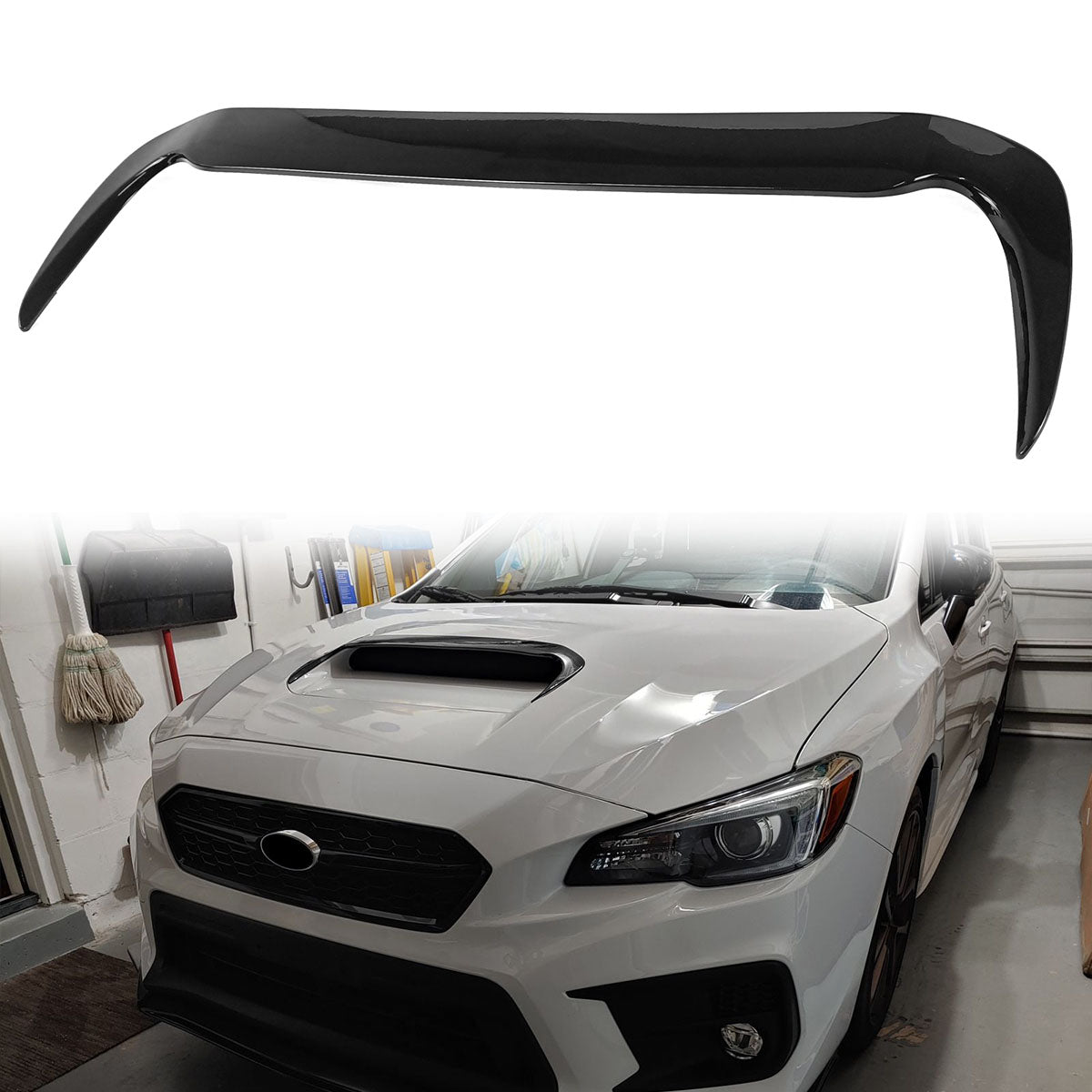 2015-2021 Subaru WRX D Style Gloss Black Front Hood Bonnet Cover