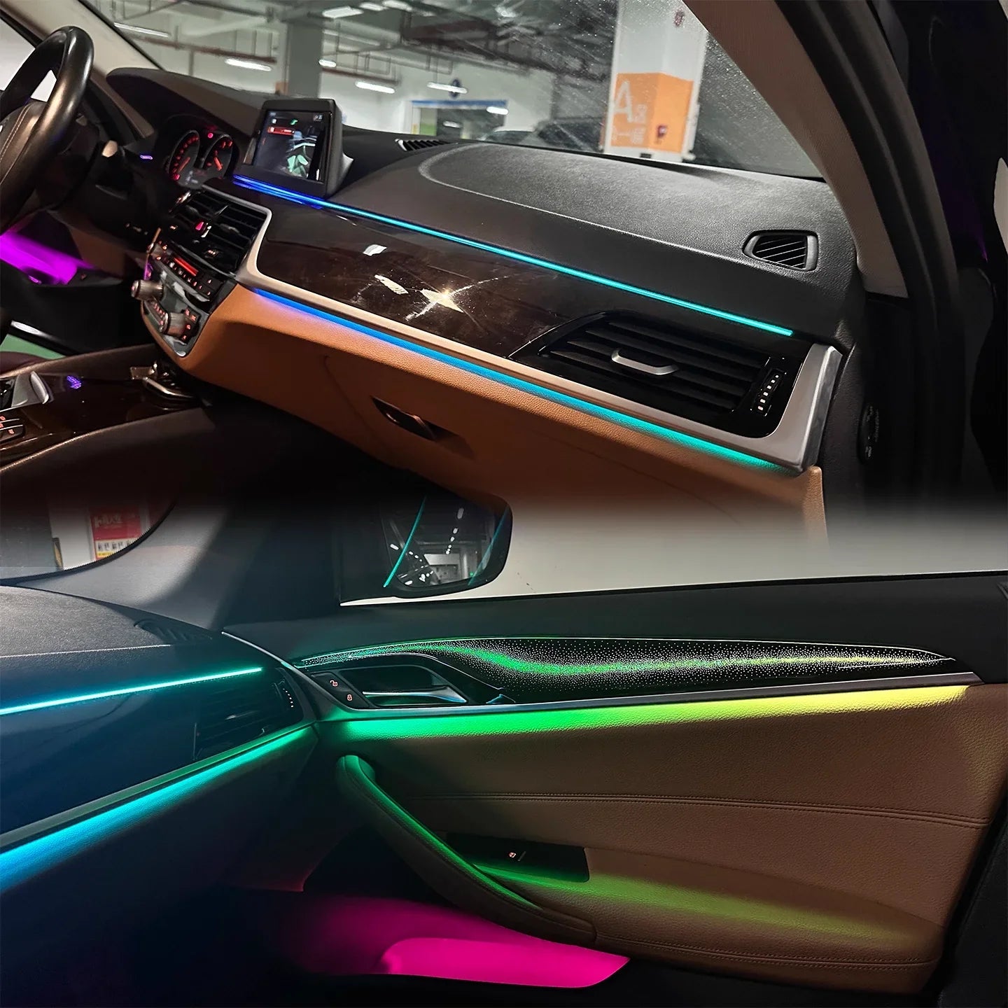 BMW 5 Series G30 / G31 / G38 / G32 Interior 64-Color Symphony LED Ambient Light Kit 2018 - 2021