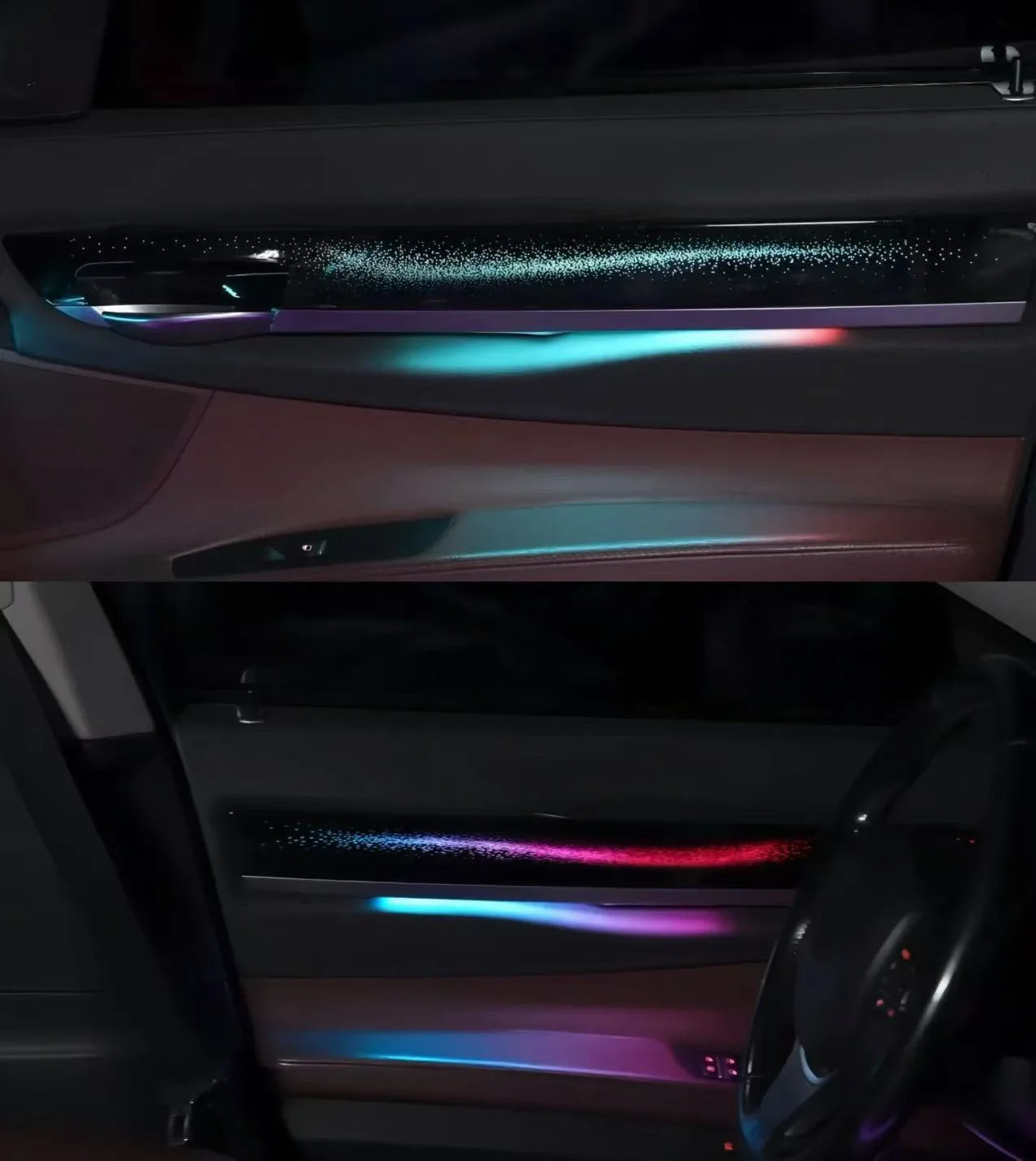 BMW 7 Series F01 Short Wheelbase Interior 64-Color Galaxy Style LED Ambient Light Kit 2009 - 2014