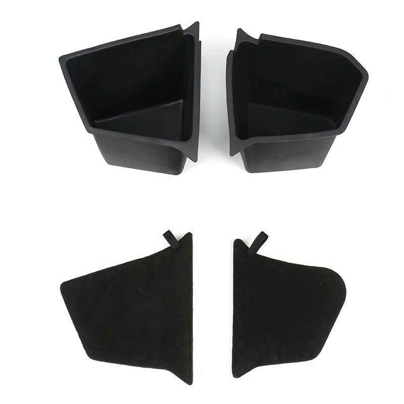 2020-2023 Tesla Model Y Black Rear Left Right Storage Box TPE ABS 4PCS