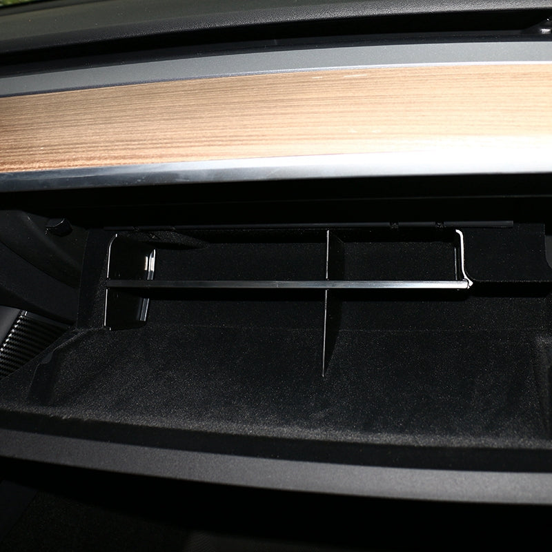 2022-2024 Tesla Model Y Black Glove Compartment Storage Organizer PP