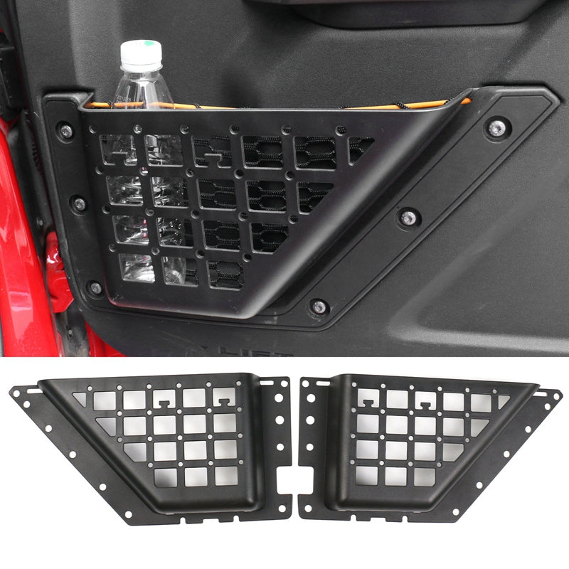 2021-2025 Ford Bronco 2/4 Door Black Front Door Storage Box ABS 2PCS