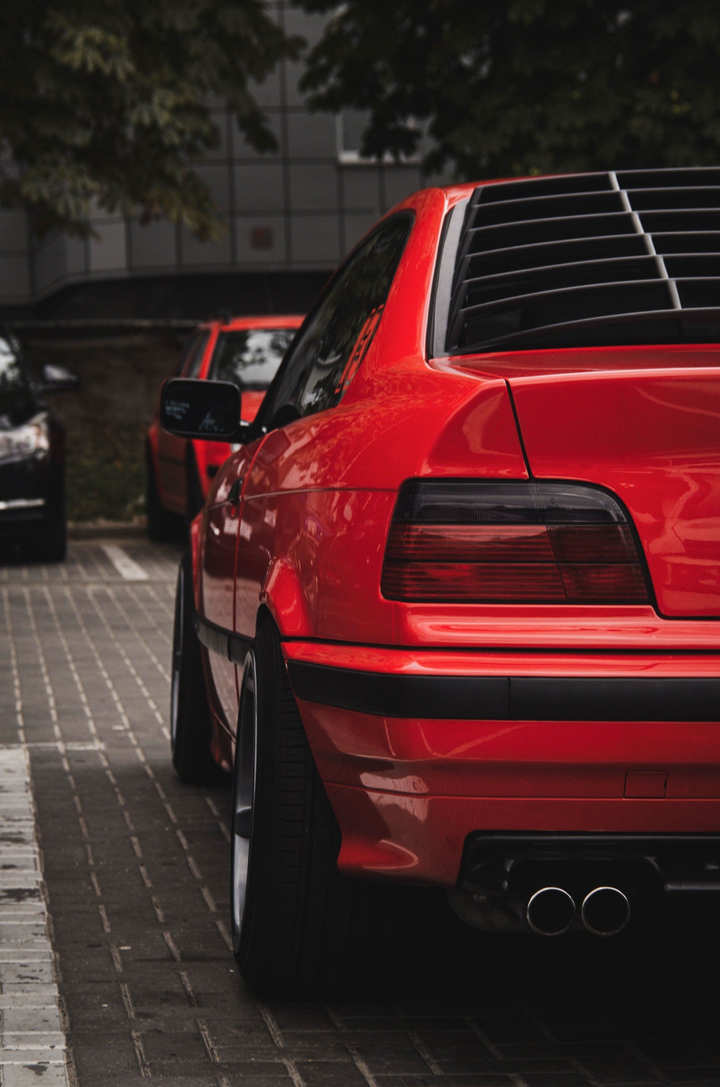 BMW E36 Coupe Series 3 Black Back Windshield Louvers (1992 - 1999)