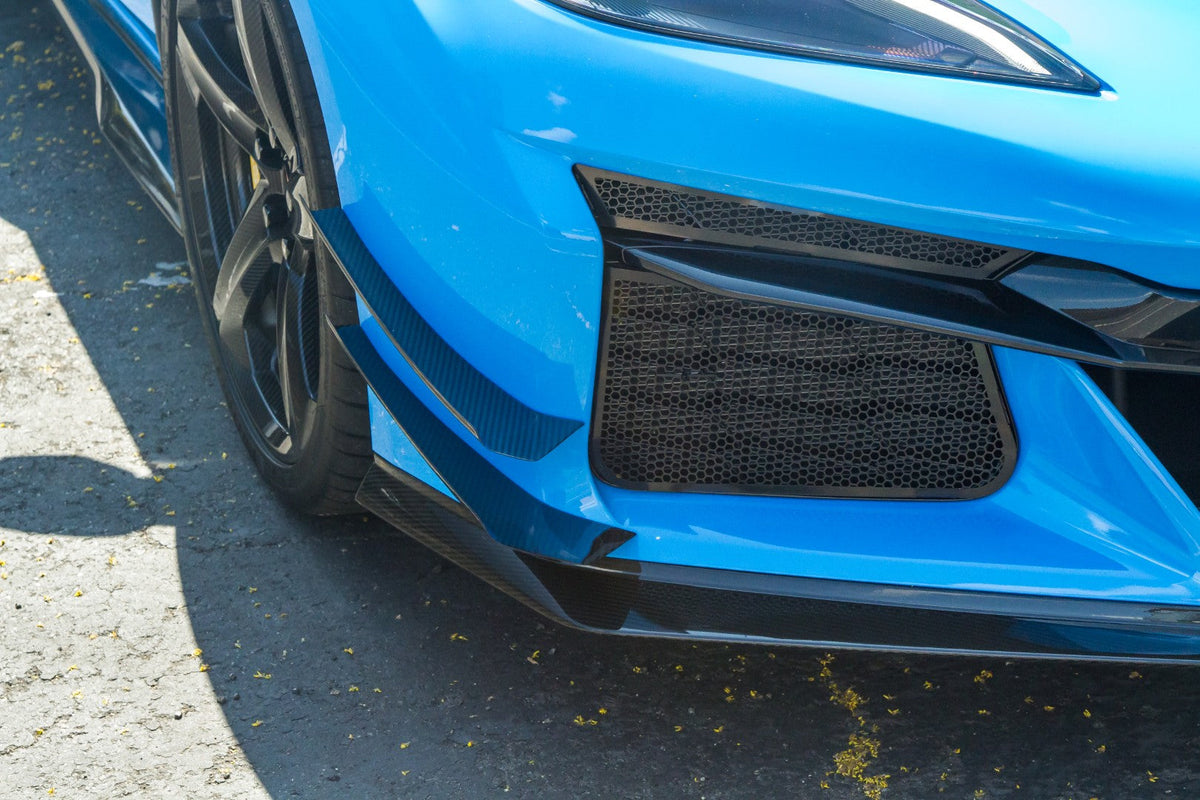 Carbon Fiber Front Bumper Canards - Chevrolet Corvette C8 Z06/ E Ray/ ZR1