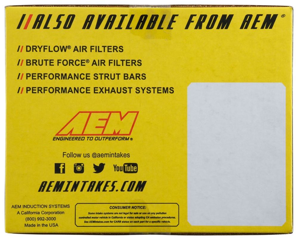 AEM Induction AEM Cold Air Intake System C.A.S.HON ACC 90-93 ALL 21-407B