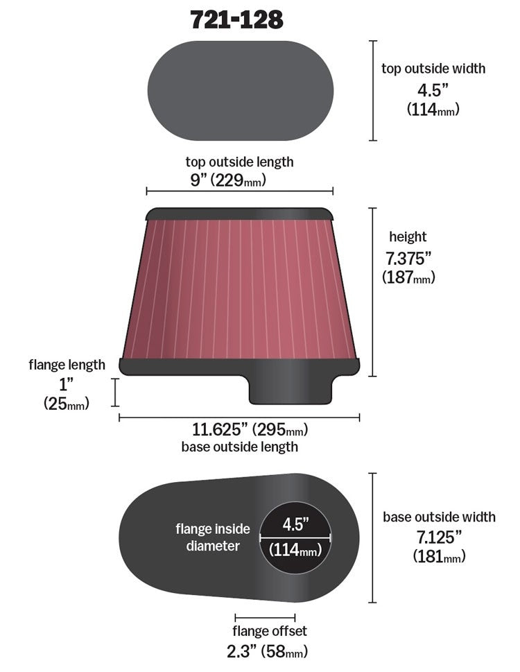 Airaid Dodge 5.9/6.7L DSL / Ford 6.0L DSL Kit Replacement Air Filter 721-128