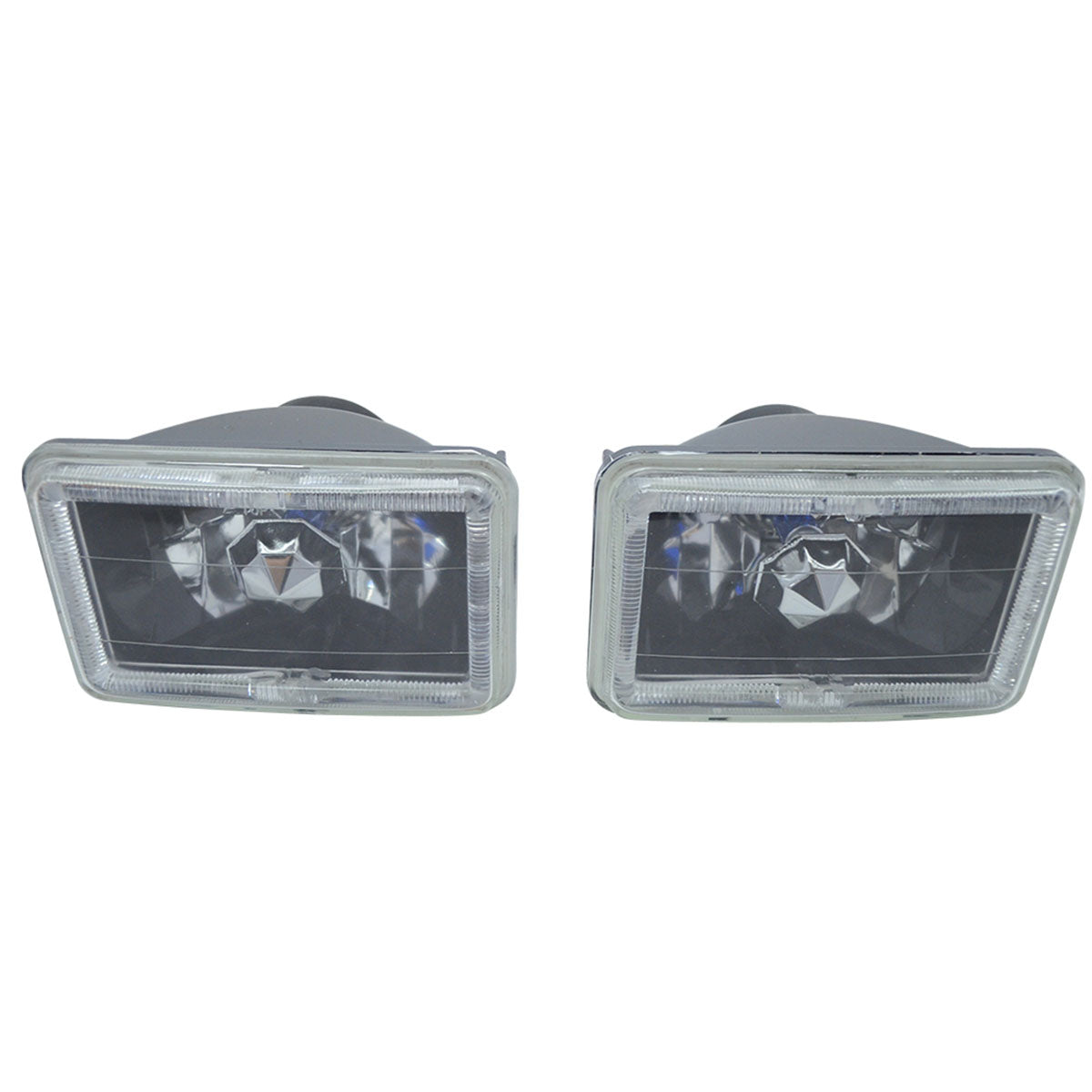 Universal 4X6 Square H4 Headlight Lamp With Halogen Bulb Clear Lens