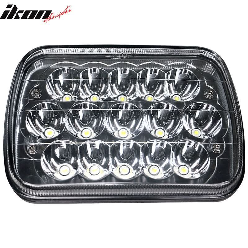 7in x 6in Full LED Sealed Beam Square Projector Headlight Clear Lens