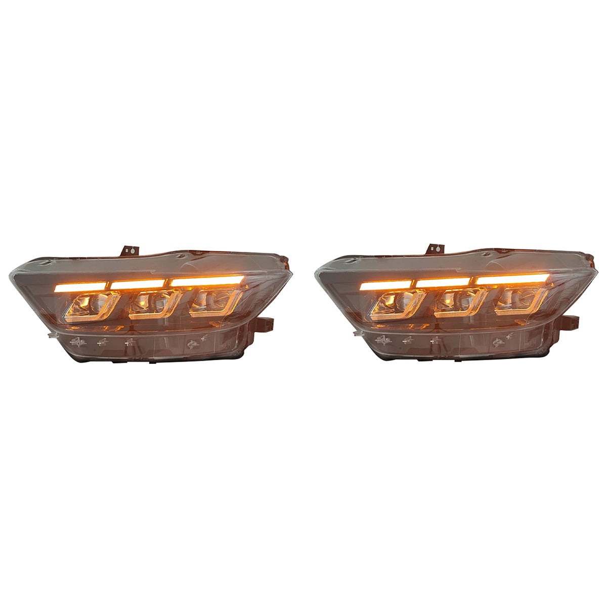 2015-2022 Ford Mustang Shelby 2024 Style Front Bumper Head Lights Lamp
