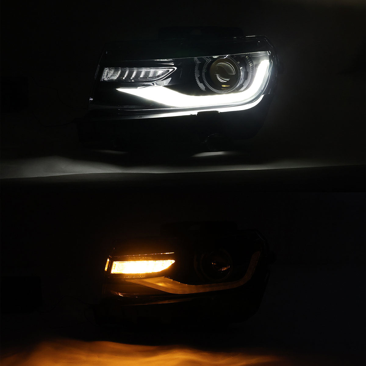 2014-2015 Chevrolet Camaro 6th Gen Style Projector DRL LED Headlights