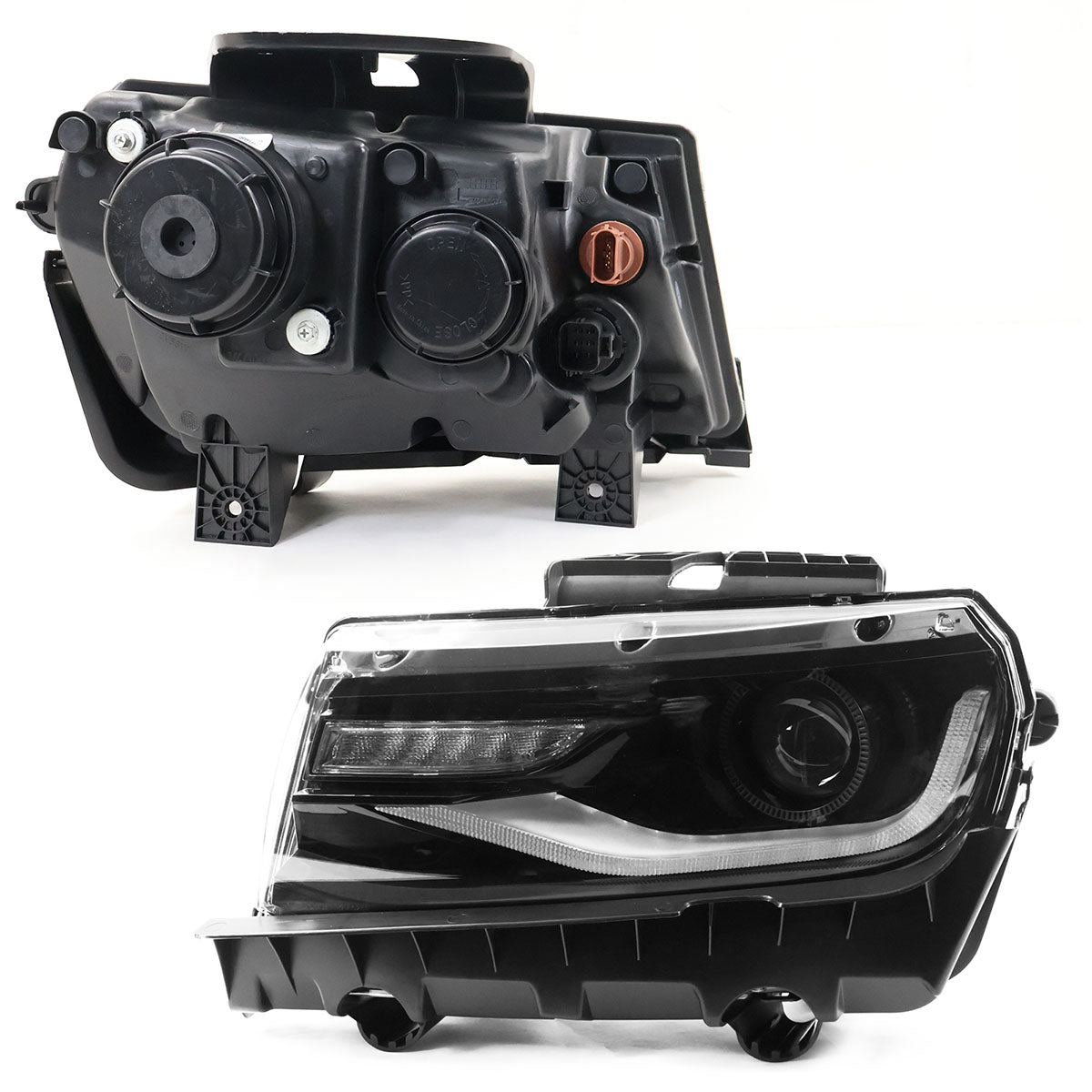 2014-2015 Chevrolet Camaro 6th Gen Style Projector DRL LED Headlights