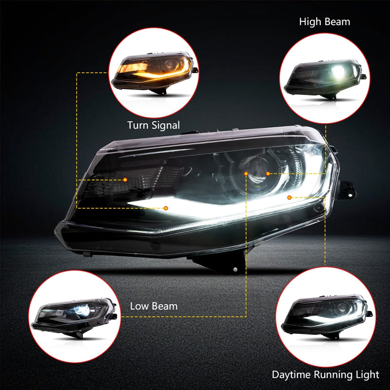 2016-2018 Chevrolet Camaro Projector DRL LED Headlights Lamps