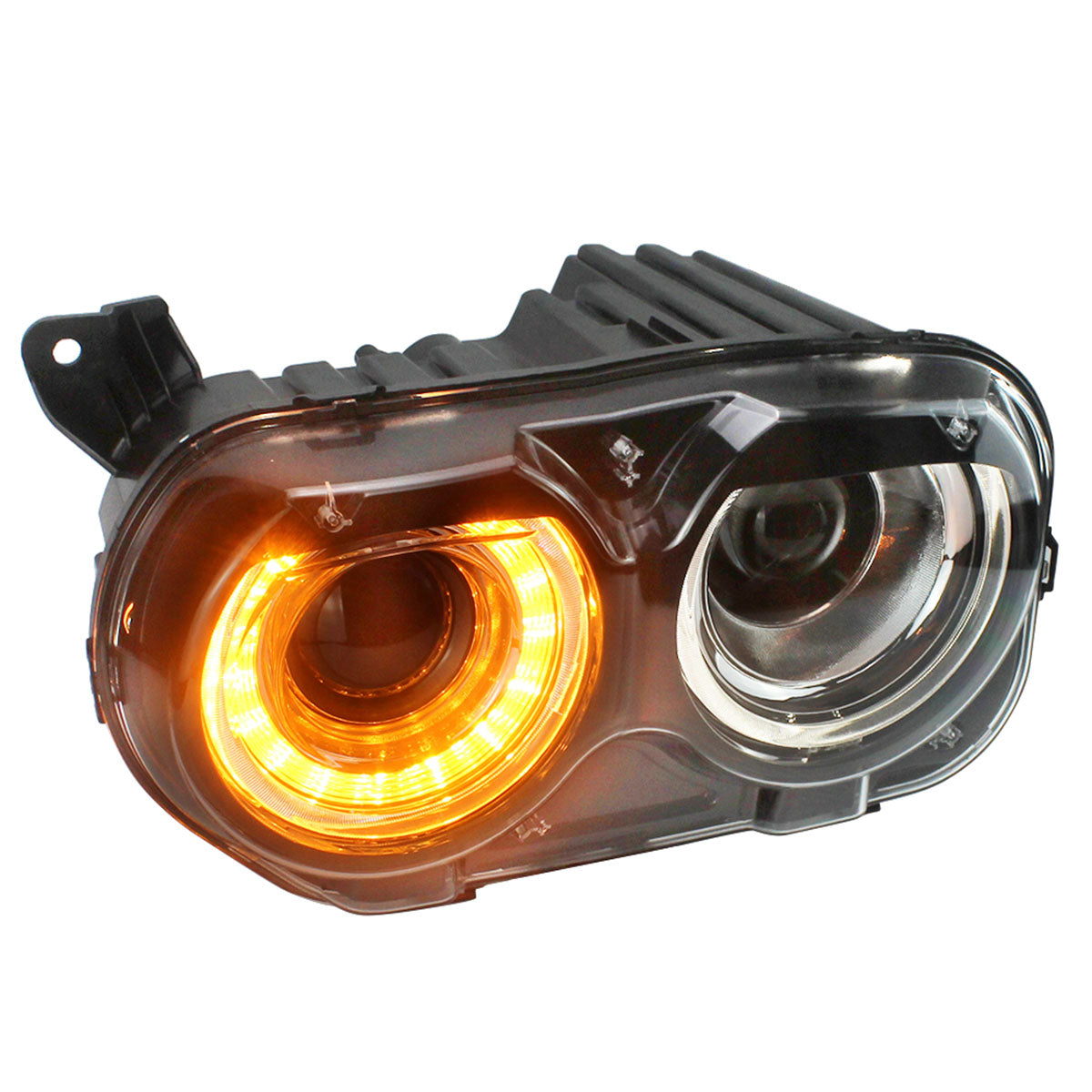 Fits 15-23 Dodge Challenger Sequential LED Halo DRL  Headlights