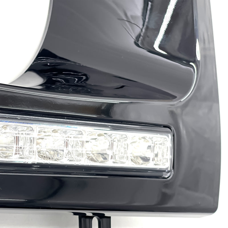 1990-2018 Benz W463 G500 G550 G55 G63 G65 Gloss Black Headlight Bezels