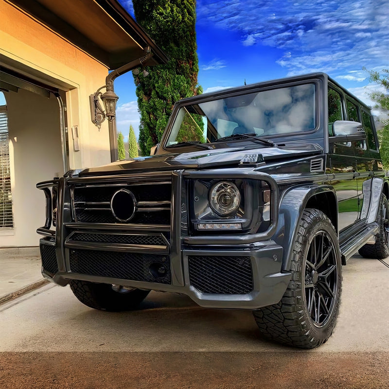 1990-2018 Benz W463 G500 G550 G55 G63 G65 Gloss Black Headlight Bezels