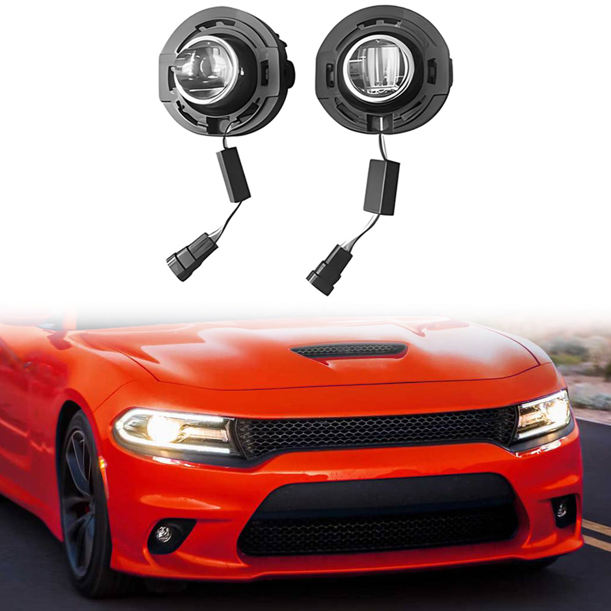 2015-2023 Dodge Charger Front Bumper Fog Lights Lamp H11 12V 55W Bulb