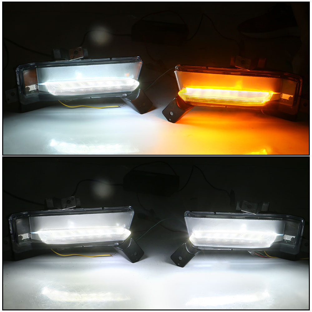 2016-2018 Chevy Camaro SS Fog Lights w/ Amber Truning Signal ABS PC