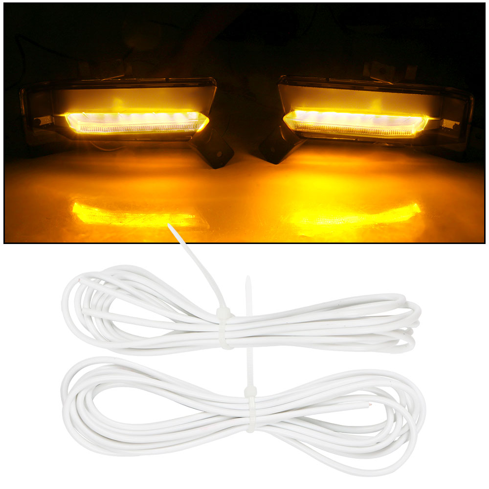 2016-2018 Chevy Camaro SS Fog Lights w/ Amber Truning Signal ABS PC
