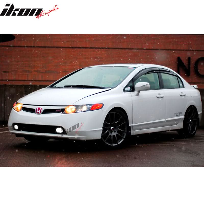 Fits 06-08 Honda Civic 2Dr Coupe Clear Lens Fog Lights w/Switch Pair