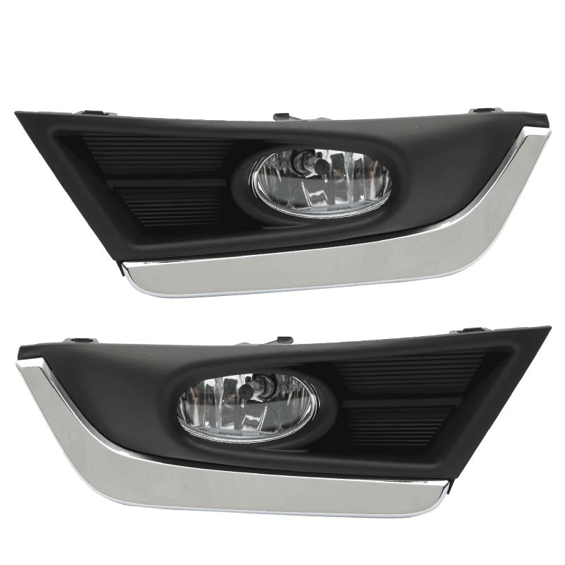 Fits 17-18 Honda CRV OE Front Foglight Kit Fog Lamp with Chrome Trim