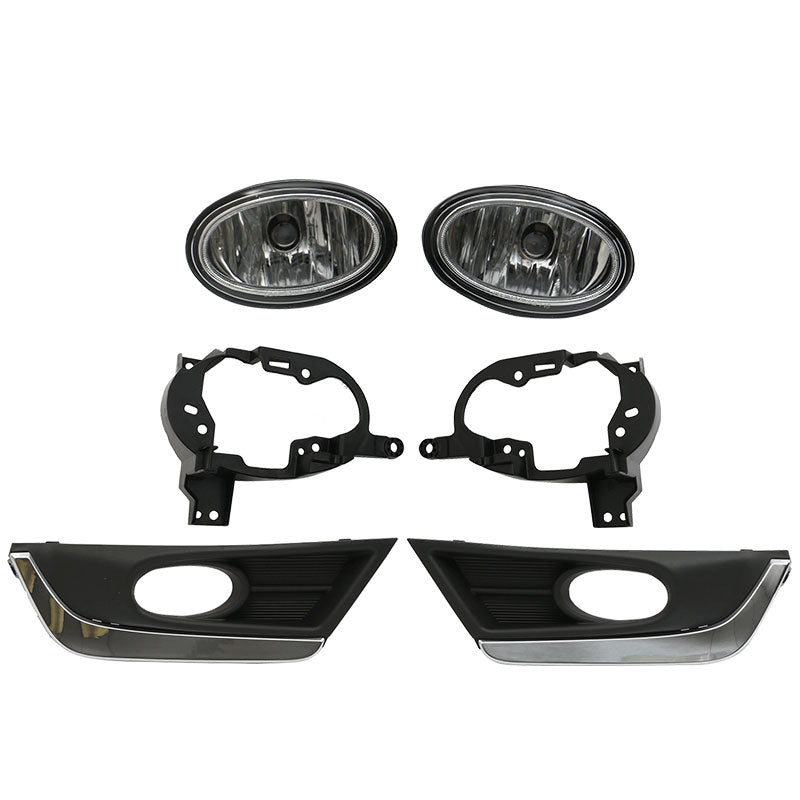 Fits 17-18 Honda CRV OE Front Foglight Kit Fog Lamp with Chrome Trim