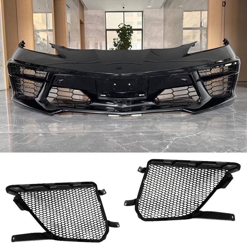 2020-2025 Chevy Corvette Stingray Z51 Front Bumper Lower Grilles ABS