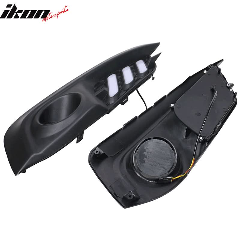 2016-2018Â Honda Civic LED Amber & White Fog light Bezels Cover 2DR 4DR