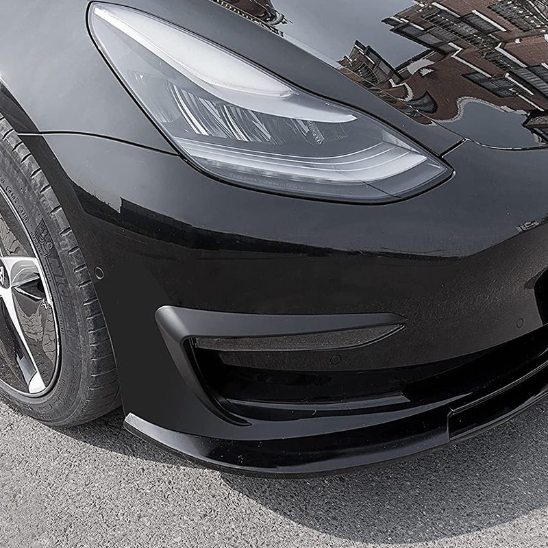 2017-2023 Tesla Model 3 Matte Black IKON Style Fog Light Trims ABS 2PC