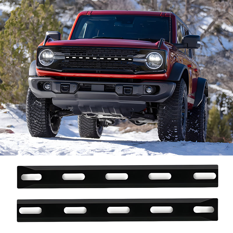 2021-2025 Ford Bronco 2/4 Door Front Bumper Grille Lights Black