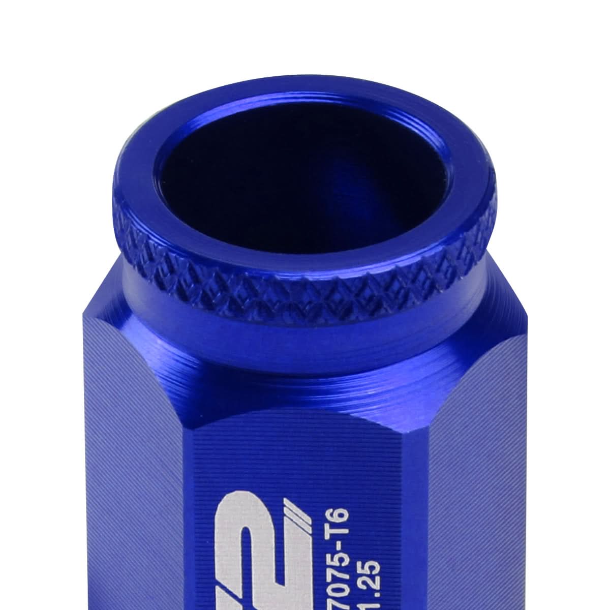 Aluminum Lug Nuts Open-End 40MM M12X1.25 20PCS with Adapter Blue
