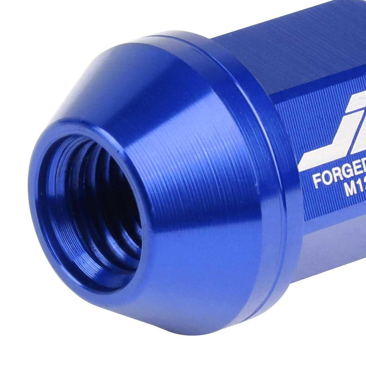 Aluminum Close-End Lug Nuts 35MM M12X1.5 20PCS with Adapter Blue