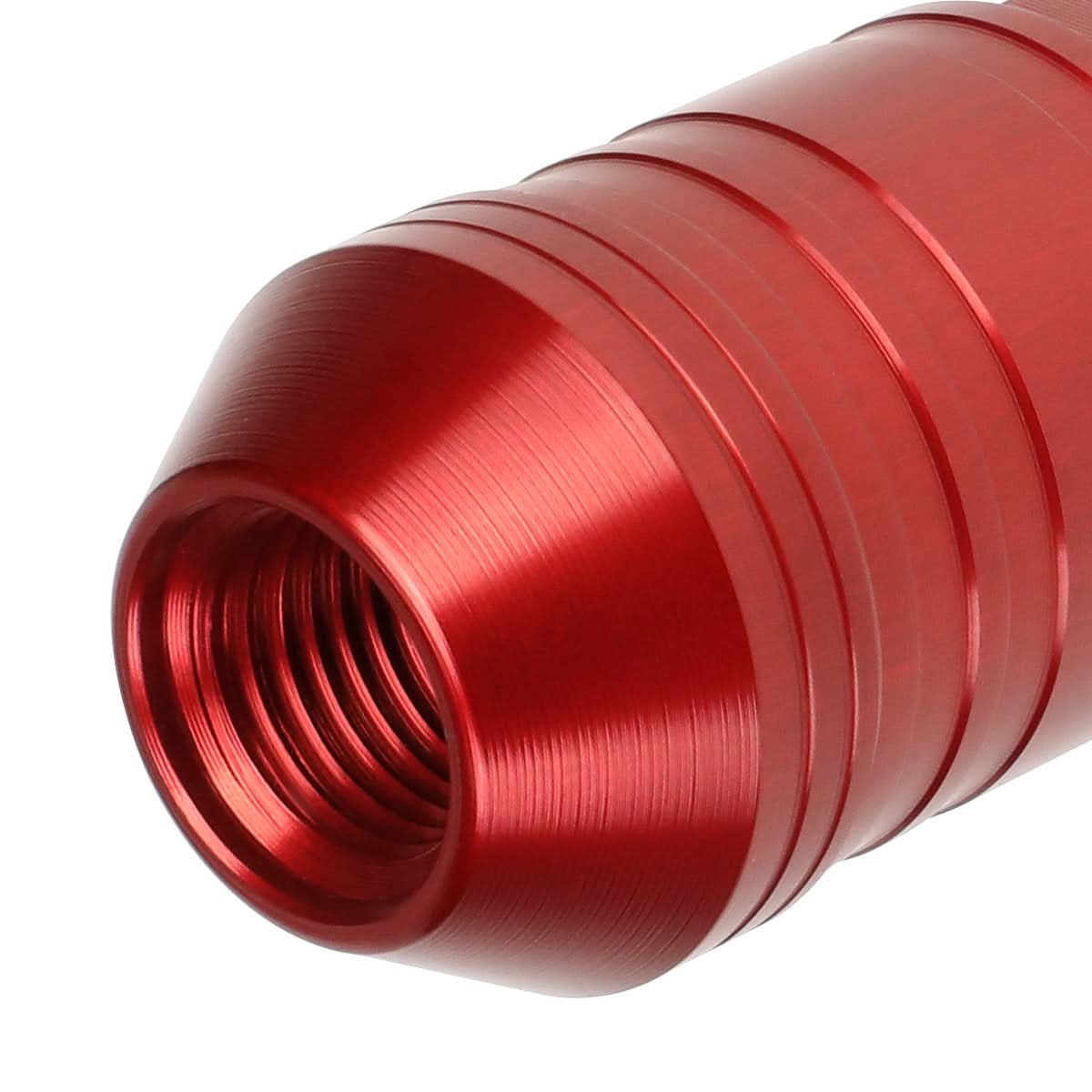 Red Aluminum Lug Nuts M12x1.25 Open End 70mm 20pc Set w/ Key