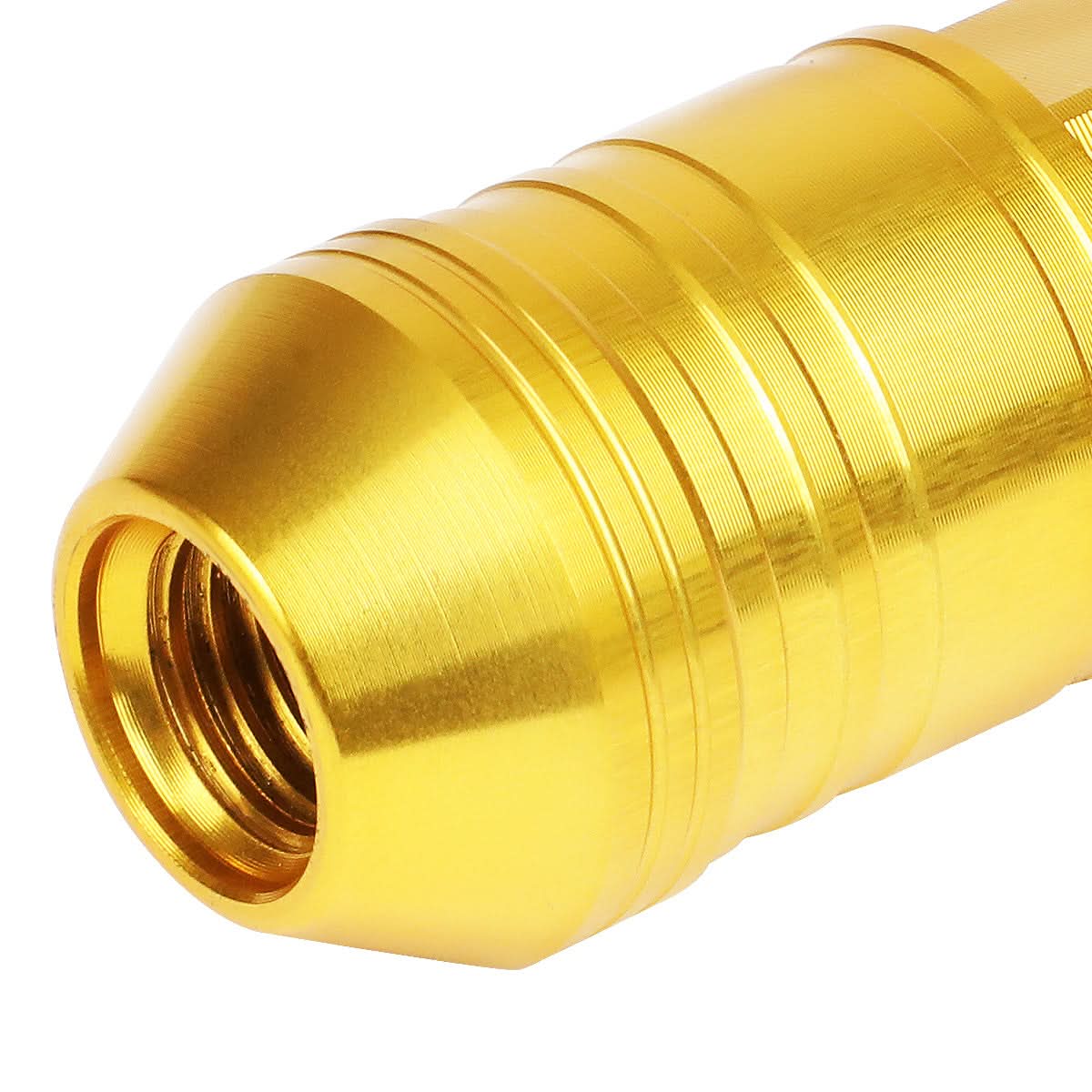 Universal Aluminum Open-End Lug Nuts 70MM M12x1.5 20PCS w/ Adapter Gold