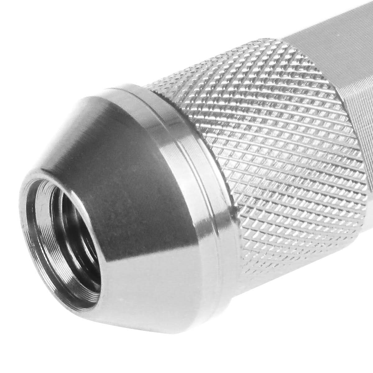 Universal Aluminum Open-End Lug Nuts M12x1.5 20pc w/ Adapter Silver