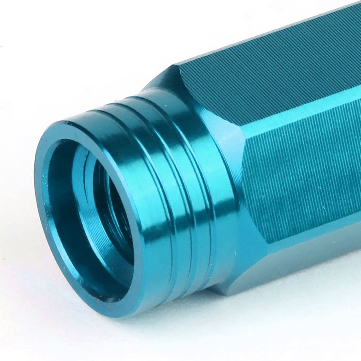 Universal Aluminum M12x1.5 Acorn Lug Nuts Extended Open End Light Blue 20pc