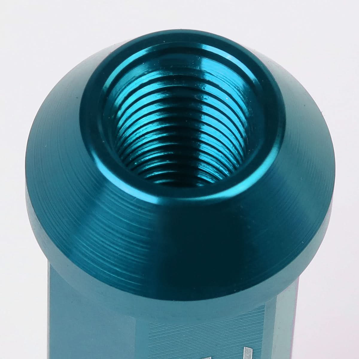 Universal Aluminum M12x1.5 Acorn Lug Nuts Extended Open End Light Blue 20pc
