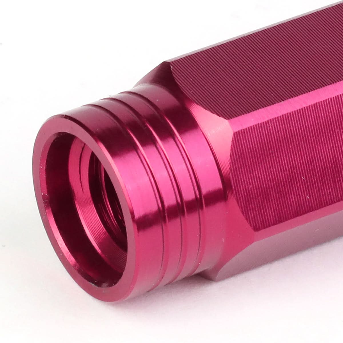 Aluminum Acorn Style Extended Lug Nuts M12x1.5 Pink 20pc Set