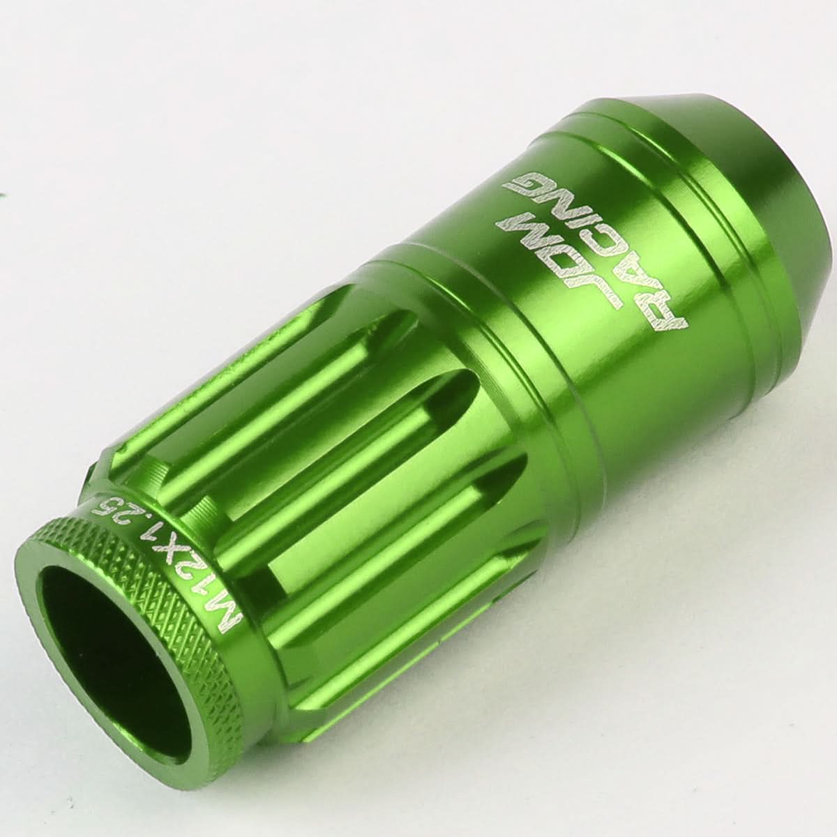 Acorn Style Aluminum Lug Nuts M12 x 1.25 Green 16pcs + 4 Locks